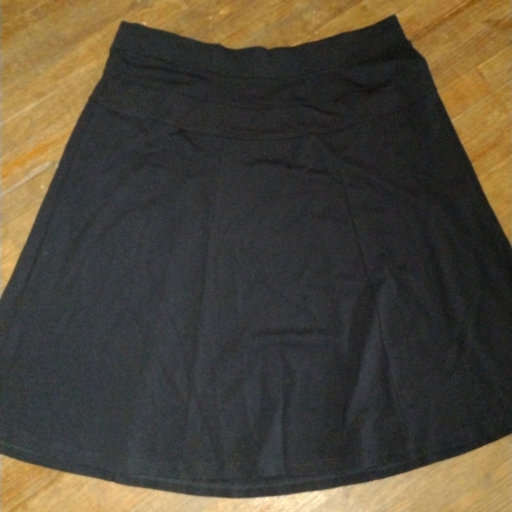 Deep Dark Black A Line Skirt 1X 18 20